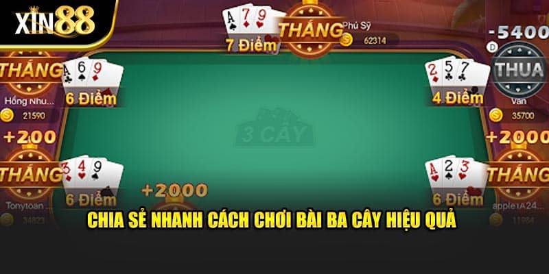 cách chơi bài ba cây 3